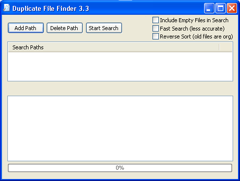 Duplicate File Finder - Janela inicial