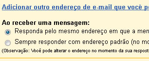 Outras contas no Gmail