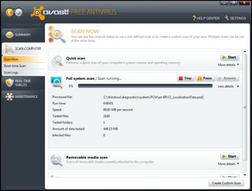 avast how to boot scan