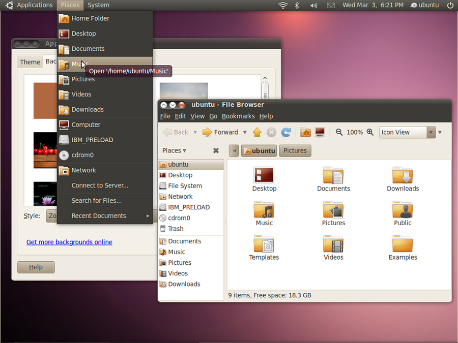Área de Trabalho - Ubuntu 10.04 Lucid Lynx
