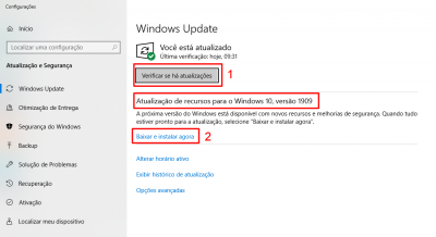 Baixar atualização Windows 10